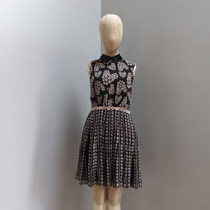 Giamba Paris Floral Hearts Collared Dress